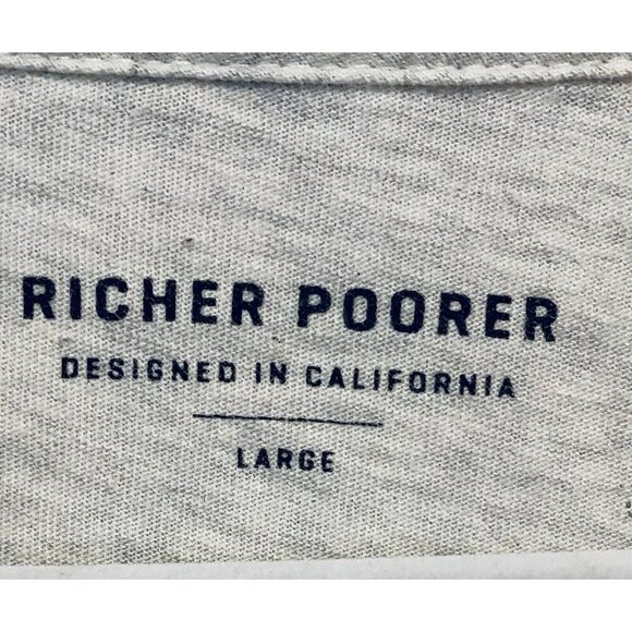 Richer Poorer Top Womens Large Ivory Space Dye Scoop Neck Short Sleeve Cotton - Picture 4 of 7